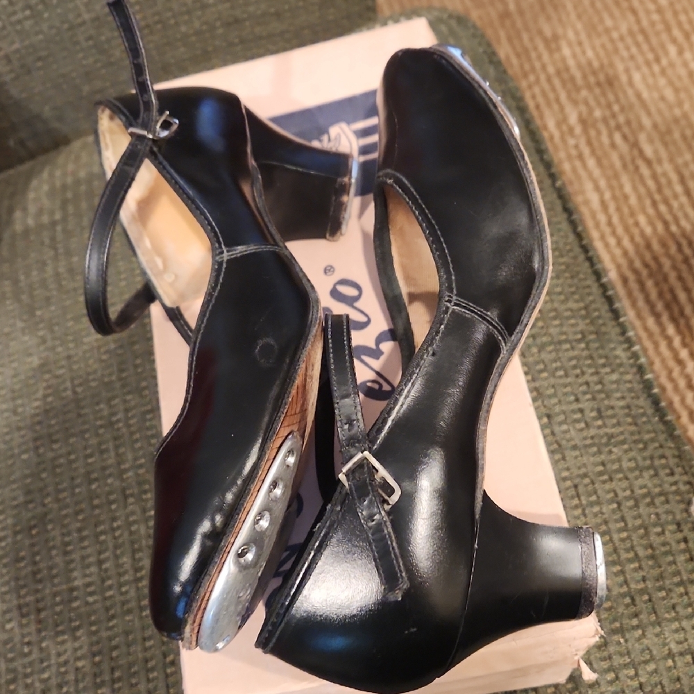 Capezio black Master Tap Shoes Women's Size 7M - Picture 3 of 7